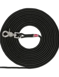 TRIXIE Schleppleine Trigger Snap Hook schwarz 5 m