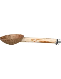 TRIXIE Sitzstange mit Futternapf beige
