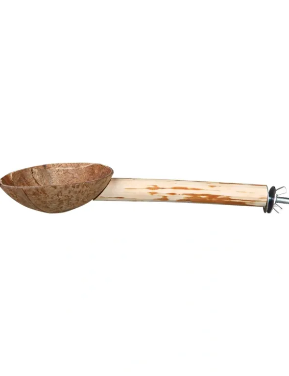 TRIXIE Sitzstange mit Futternapf beige