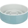 TRIXIE Slow Feeding Napf Keramik blau, grau 0,45 l