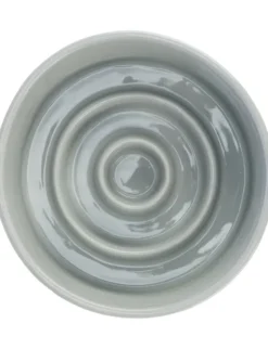 TRIXIE Slow Feeding Napf Keramik blau, grau 0,45 l