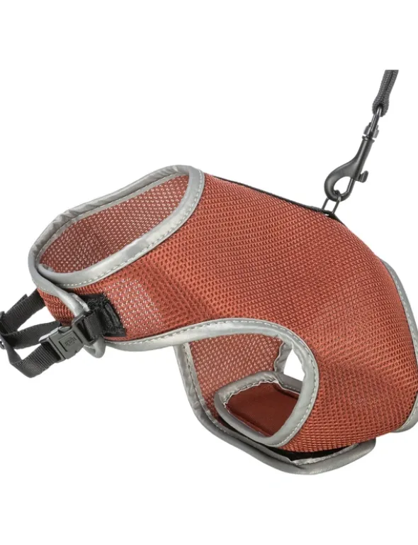TRIXIE Softgeschirr Katze mit Leine rostbraun 1,2 m