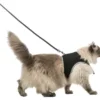 TRIXIE Softgeschirr Katze mit Leine schwarz 1,2 m