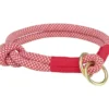 TRIXIE Soft Rope Zug-Stopp-Halsband creme, rot XS