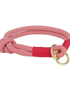 TRIXIE Soft Rope Zug-Stopp-Halsband creme, rot XS