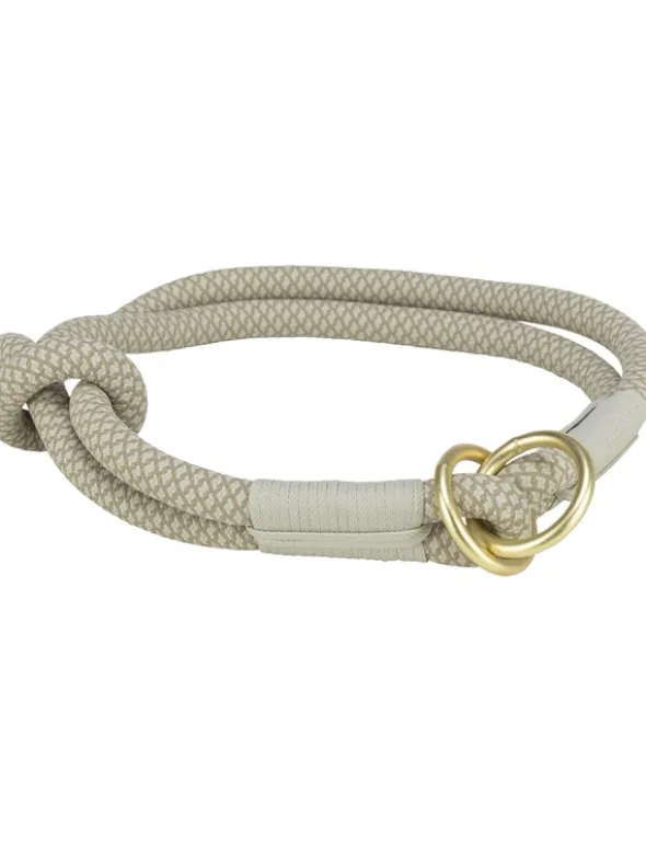 TRIXIE Soft Rope Zug-Stopp-Halsband grau, hellgrau XS