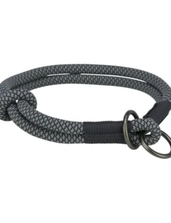 TRIXIE Soft Rope Zug-Stopp-Halsband grau, schwarz XS