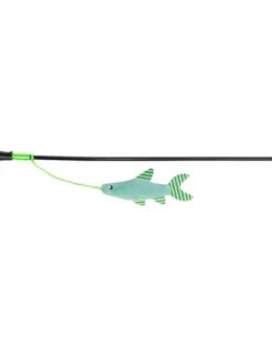 TRIXIE Spielangel Fisch mit Katzenminze grün, schwarz 42 cm