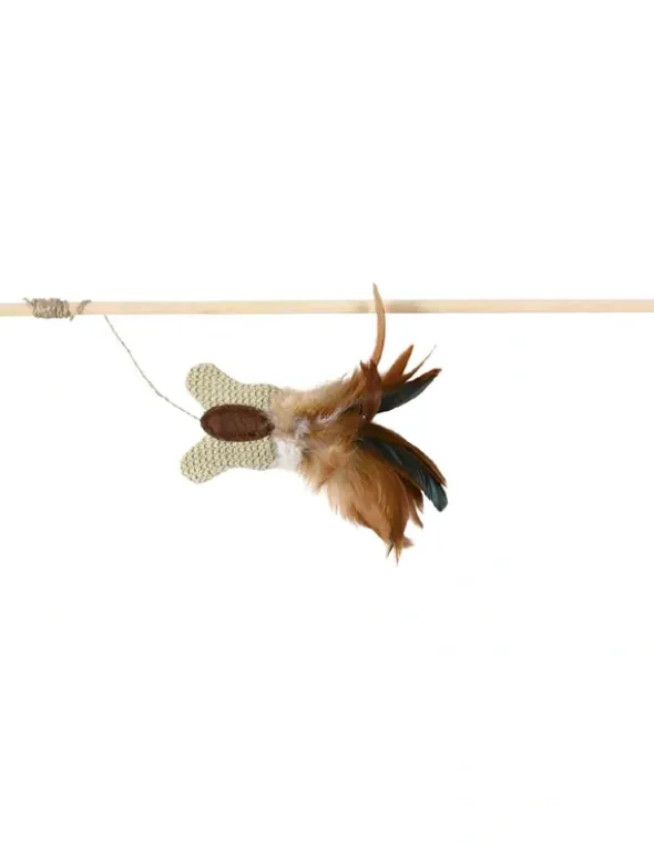 TRIXIE Spielangel Schmetterling Katzenminze beige 45 cm