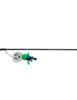 TRIXIE Spielangel Smiley mit Katzenminze schwarz 50 cm