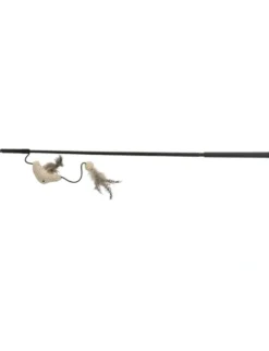TRIXIE Spielangel XXL Fisch mit Katzenminze schwarz 65 cm