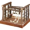 TRIXIE Spielplatz mit Leitern, Ring, Seil braun