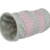 TRIXIE Spieltunnel Fleece hellgrau, rosa