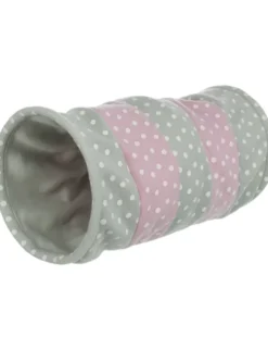 TRIXIE Spieltunnel Fleece hellgrau, rosa