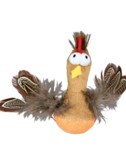 TRIXIE Steh-auf-Huhn mit Katzenminze braun 10 cm