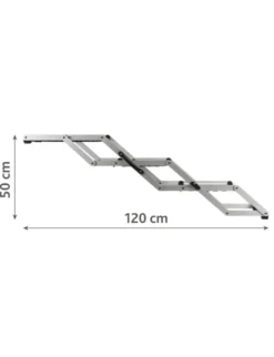 TRIXIE 3-stufige Falt-Treppe silber bis 120 cm