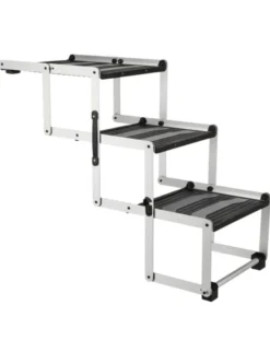 TRIXIE 3-stufige Falt-Treppe silber bis 120 cm