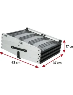 TRIXIE 4-stufige Falt-Treppe silber bis 160 cm