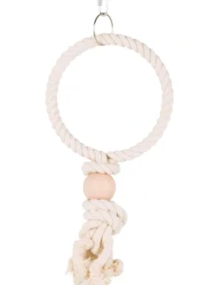 TRIXIE Tau-Ring mit Holzblock beige Ø 19 cm