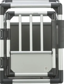TRIXIE Transportbox Aluminium hellgrau, silber 46x56x60 cm