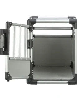 TRIXIE Transportbox Aluminium hellgrau, silber 46x56x60 cm