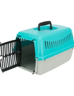 TRIXIE Transportbox Capri hellgrau, türkis bis 4 kg