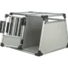 TRIXIE Transportbox doppelt Aluminium hellgrau, silber 93x64x83 cm