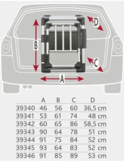 TRIXIE Transportbox doppelt Aluminium hellgrau, silber 93x64x83 cm