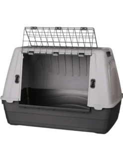 TRIXIE Transportbox Journey grau, schwarz 77x51x43 cm