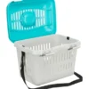 TRIXIE Transportbox Midi-Capri hellgrau, türkis bis 5 kg