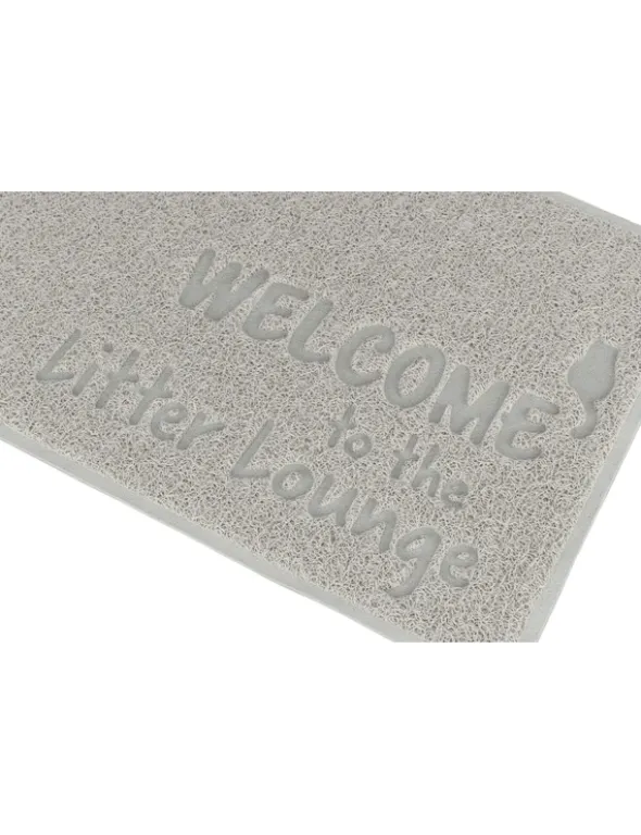 TRIXIE Vorleger für Katzentoiletten Welcome hellgrau 40x60 cm