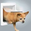 TRIXIE 2-Wege Freilauftür mit Tunnel für Hunde weiß 25 x 29 cm
