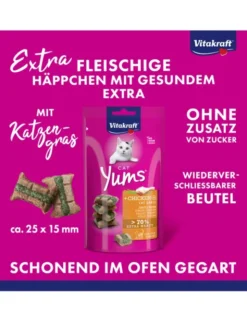 Vitakraft Cat Yums Huhn & Katzengras 40g