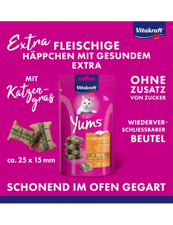 Vitakraft Cat Yums Huhn & Katzengras 40g