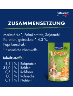 Vitakraft Drops für Nager Karotte 75g