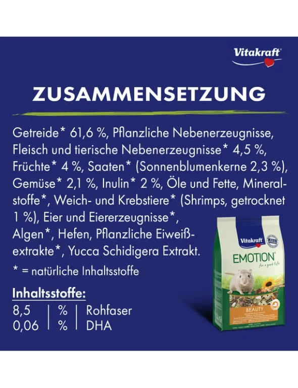 Vitakraft Emotion Beauty Selection All Ages Getreide, Gemüse & Rosinen 300g