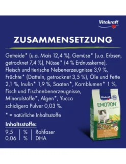 Vitakraft Emotion Beauty Selection All Ages Gemüse, Datteln & Nüsse 600g