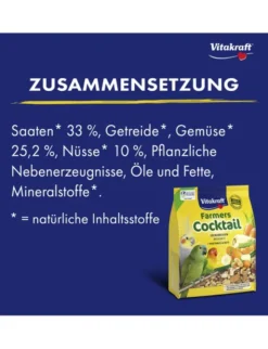 Vitakraft Farmers Cocktail Gemüse, Saaten, Getreide & Nüsse 250g
