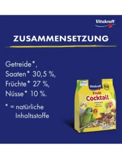 Vitakraft Fruit Cocktail Früchte, Saaten, Getreide & Nüsse 250g