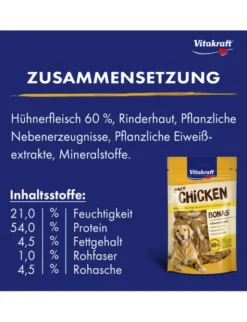 Vitakraft Hühnchenhanteln Rinderhaut & Huhn 80g