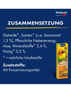 Vitakraft Kräcker 2er für Agaporniden Honig & Sesam 180g