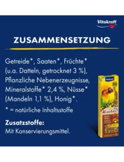 Vitakraft Kräcker 2er für Agaporniden Dattel & Mandel 180g