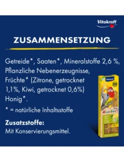 Vitakraft Kräcker 2er für Großsittiche Kiwi & Citrus 180g