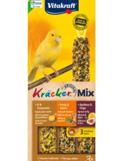 Vitakraft Kräcker 3er für Kanarien Ei, Frucht & Honig 80g