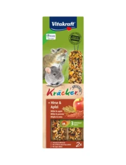 Vitakraft Kräcker 2er für Kleinnager Hirse + Apfel 60g