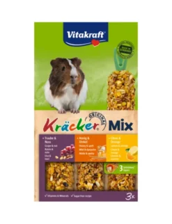Vitakraft Kräcker 3er für Meerschweinchen Nuss Honig Citrus 168g