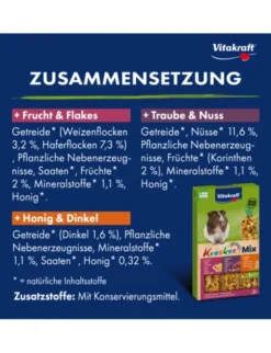 Vitakraft Kräcker 3er für Meerschweinchen Honig Nuss Frucht 168g