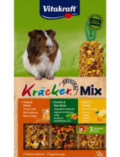 Vitakraft Kräcker 3er für Meerschweinchen Citrus Gemüse Honig 168g
