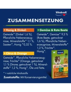 Vitakraft Kräcker 3er für Meerschweinchen Citrus Gemüse Honig 168g