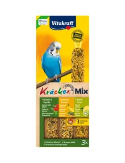 Vitakraft Kräcker 3er für Sittiche Banane, Kräuter & Kiwi 90g